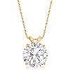 image:imageRossSimons 250 Carat CZ Solitaire Necklace in 14kt Yellow GoldCubic Zirconia