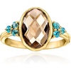 image:imageRossSimons 310 Carat Smoky Quartz Ring With 20 ct tw London Blue Topaz in 18kt Gold Over SterlingQuartz