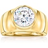 image:imageRossSimons 350 Carat BezelSet CZ Ring in 18kt Gold Over SterlingCubic Zirconia