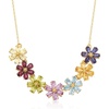 image:imageRossSimons 570 ct tw MultiGemstone Flower Necklace in 18kt Gold Over SterlingAmethyst