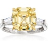 image:imageRossSimons 600 ct tw Yellow and White CZ Ring in Sterling Silver With 18kt Gold Over SterlingCubic Zirconia
