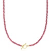 image:imageRossSimons 6000 ct tw Garnet Bead Toggle Necklace in 18kt Gold Over SterlingGarnet