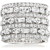 image:imageRossSimons 650 ct tw MultiShaped CZ MultiRow Eternity Band in Sterling SilverCubic Zirconia