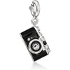 image:imageRossSimons Black Enamel Camera Charm in Sterling Silver