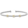 image:imageRossSimons Charles Garnier 10 ct tw CZ Butterfly Station Cuff Bracelet in Sterling Silver and 18kt Gold Over Sterling 75 inches
