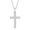 image:imageRossSimons Charles Garnier Grace 50 ct tw CZ Cross Pendant Necklace in Sterling Silver 17 inches