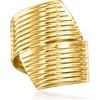 image:imageRossSimons Italian 14kt Yellow Gold Lined Bypass RingNo Gemstone