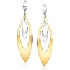 image:imageRossSimons Italian Sterling Silver and 18kt Gold Over Sterling MarquiseShaped Drop Earrings