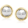 image:imageRossSimons Sterling Silver and 14kt Yellow Gold Domed Stud Earrings
