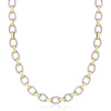 image:imageRossSimons Sterling Silver and 18kt Gold Over Sterling OvalLink NecklaceNo Gemstone