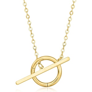 image:imagePure Collection by RossSimons Italian 14kt Yellow Gold CharmCompatible Toggle NecklaceNo Gemstone