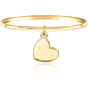 image:imagePure Collection by RossSimons Italian 14kt Yellow Gold Heart Charm RingNo Gemstone
