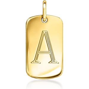 image:imagePure Collection by RossSimons Italian 14kt Yellow Gold Personalized Dog Tag Charm063 Inches