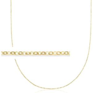 image:imagePure Collection by RossSimons Italian 1mm 14kt Yellow Gold CableChain NecklaceNo Gemstone