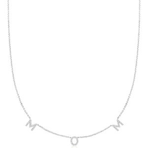 image:imageRossSimons 020 ct tw Diamond Mom Station Necklace in Sterling SilverDiamond