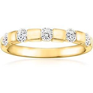 image:imageRossSimons 050 ct tw LabGrown Diamond 5Stone Ring in 18kt Gold Over SterlingDiamond