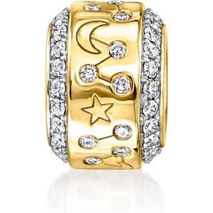 image:imageRossSimons 065 ct tw LabGrown Diamond Celestial Bead Charm in 18kt Gold Over Sterling