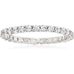 image:imageRossSimons 080 ct tw CZ Eternity Band in Sterling SilverCubic Zirconia