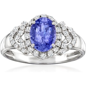 image:imageRossSimons 120 Carat Tanzanite and 25 ct tw Diamond Ring in PlatinumTanzanite