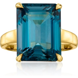 image:imageRossSimons 1400 Carat London Blue Topaz Ring in 18kt Gold Over SterlingTopaz