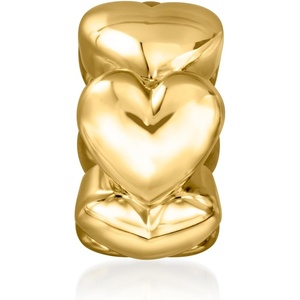image:imageRossSimons 18kt Gold Over Sterling Heart Bead Charm