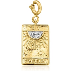image:imageRossSimons 18kt Gold Over Sterling The Sun Charm With Diamonds