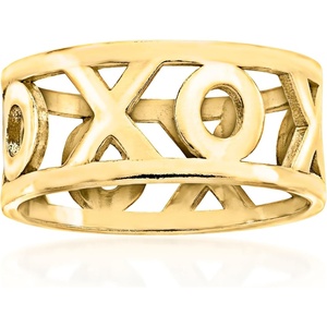 image:imageRossSimons 18kt Gold Over Sterling Xo RingNo Gemstone