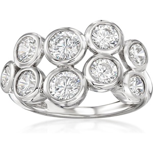 image:imageRossSimons 210 ct tw CZ Bubble Ring in Sterling SilverCubic Zirconia