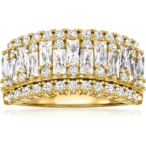 image:imageRossSimons 240 ct tw CZ Ring in 18kt Gold Over SterlingCubic Zirconia