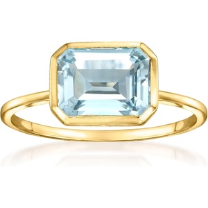 image:imageRossSimons 250 Carat Sky Blue Topaz Ring in 14kt Yellow GoldTopaz