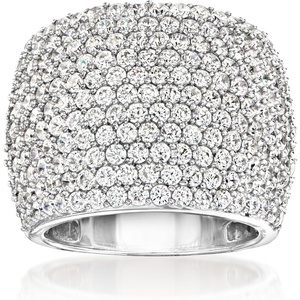 image:imageRossSimons 360 ct tw Pave CZ Wide Ring in Sterling SilverCubic Zirconia