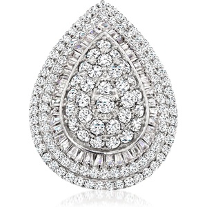 image:imageRossSimons 400 ct tw Round and Baguette CZ Ring in Sterling SilverCubic Zirconia