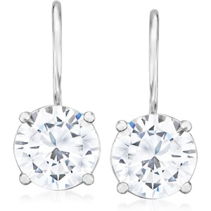 image:imageRossSimons 525 ct tw CZ Drop Earring in Sterling Silver