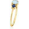 image:imageRossSimons 050 Carat Sky Blue Topaz Ring With 20 ct tw Sapphires in 10kt Yellow GoldSapphire
