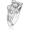 image:imageRossSimons 050 ct tw BezelSet LabGrown Diamond MultiRow Ring in Sterling SilverDiamond