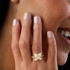 image:imageRossSimons 050 ct tw LabGrown Diamond Flower Ring in 18kt Gold Over SterlingDiamond