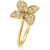 image:imageRossSimons 050 ct tw LabGrown Diamond Flower Ring in 18kt Gold Over SterlingDiamond