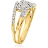 image:imageRossSimons 050 ct tw LabGrown Diamond Interlocking MultiRow Ring in 18kt Gold Over SterlingDiamond