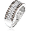 image:imageRossSimons 050 ct tw White and Brown Diamond MultiRow Ring in Sterling Silverdiamondcolored