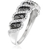 image:imageRossSimons 090 ct tw Black and White Diamond Twisted Ring in Sterling Silver