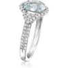 image:imageRossSimons 120 Carat Aquamarine and 46 ct tw Diamond Ring in 14kt White GoldAquamarine