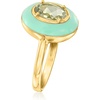 image:imageRossSimons 120 Carat Prasiolite Ring With Pastel Green Enamel in 18kt Gold Over Sterlingprasiolitequartz