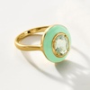 image:imageRossSimons 120 Carat Prasiolite Ring With Pastel Green Enamel in 18kt Gold Over Sterlingprasiolitequartz