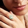 image:imageRossSimons 120 Carat Prasiolite Ring With Pastel Green Enamel in 18kt Gold Over Sterlingprasiolitequartz