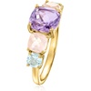 image:imageRossSimons 200 Carat Amethyst Ring With 110 ct tw Rose Quartz and 80 ct tw Sky Blue Topaz in 18kt Gold Over SterlingAmethyst