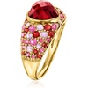 image:imageRossSimons 240 Carat HeartShaped Garnet and 270 ct tw MultiGemstone Ring in 18kt Gold Over SterlingAmethyst