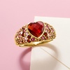 image:imageRossSimons 240 Carat HeartShaped Garnet and 270 ct tw MultiGemstone Ring in 18kt Gold Over SterlingAmethyst