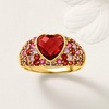image:imageRossSimons 240 Carat HeartShaped Garnet and 270 ct tw MultiGemstone Ring in 18kt Gold Over SterlingAmethyst
