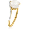 image:imageRossSimons 885mm Cultured Pearl Ring With Diamonds in 14kt Yellow Gold