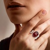image:imageRossSimons Amber Hammered OpenWrap Ring in Sterling SilverAmber